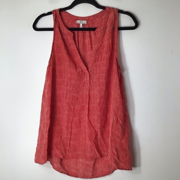 Joie top women large silk red sleeveless - Picture 1 of 6